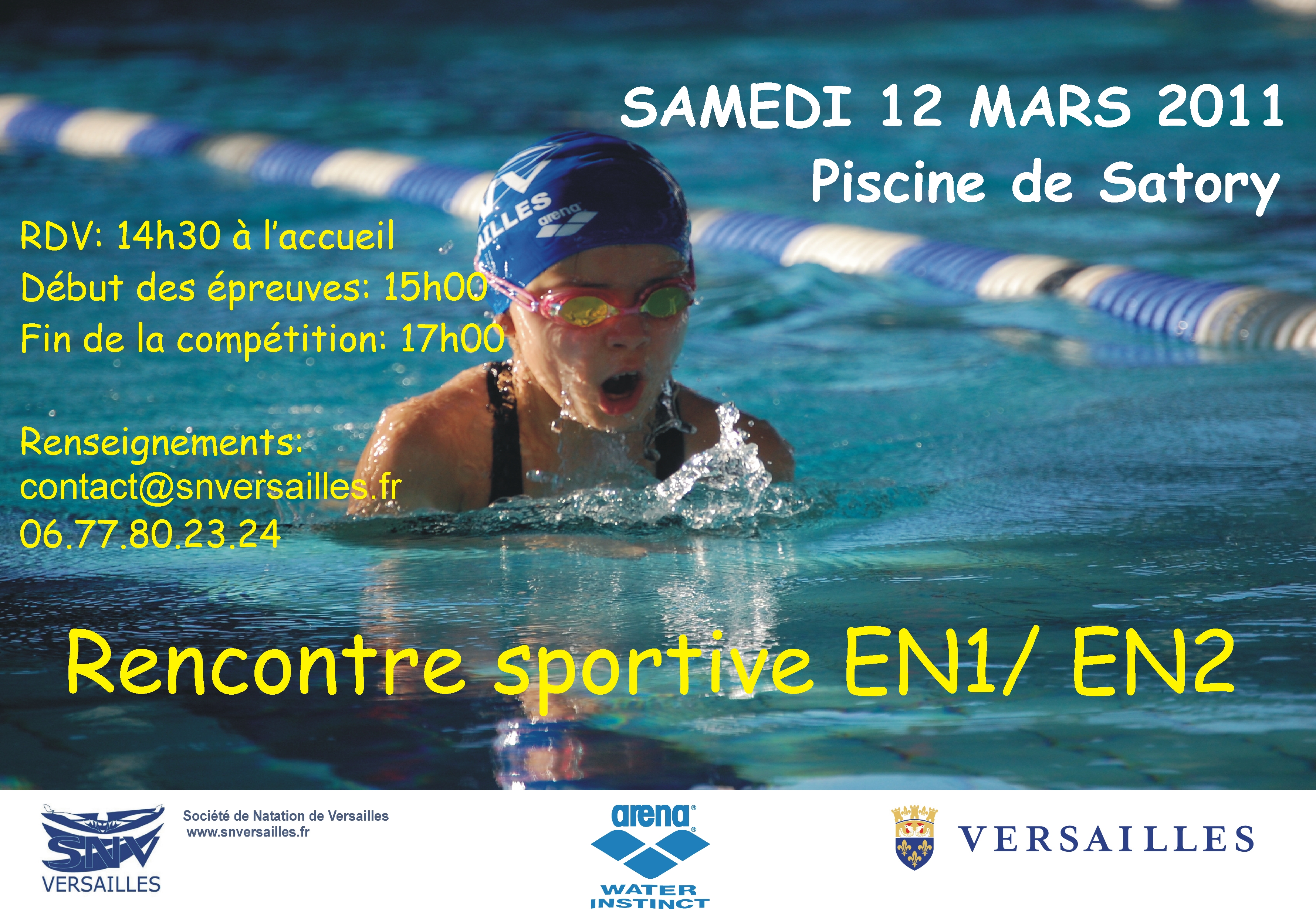 affiche ecole de natation